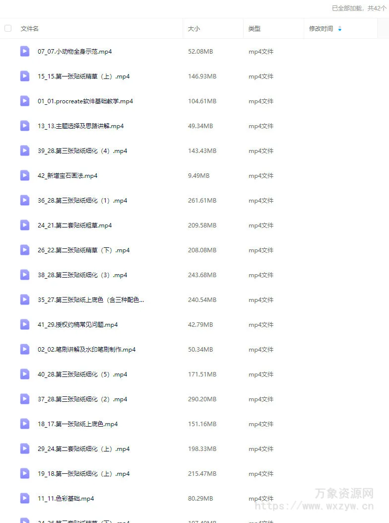 费财零基础IPAD贴纸创作课2024【画质高清只有视频】