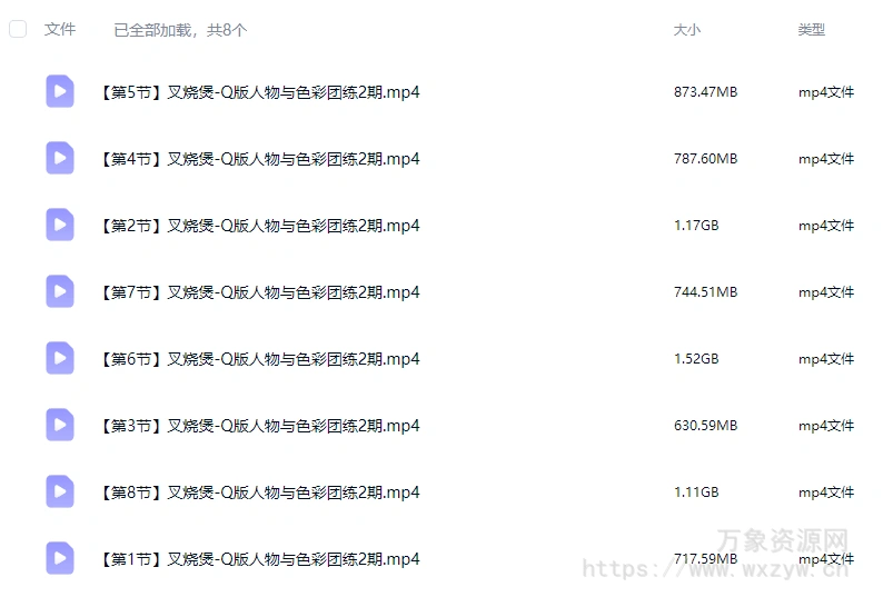 土味叉烧煲第2期Q版人物与色彩团练2025【画质还可以只有视频】