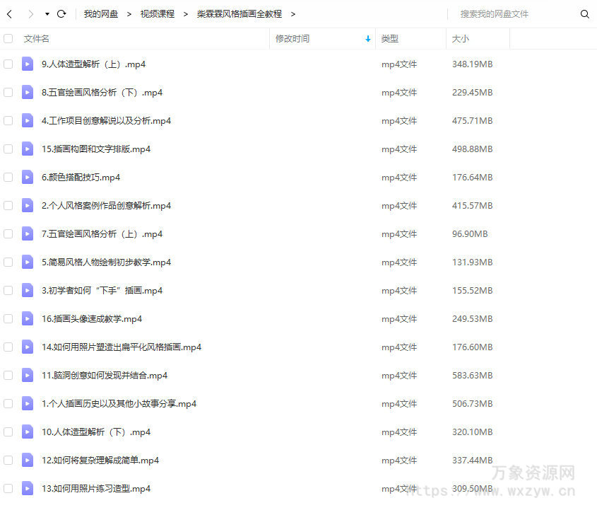 柴霖霖风格插画全教程【画质高清只有视频】