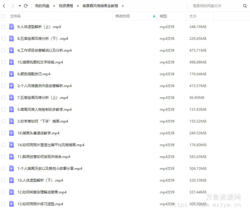 柴霖霖风格插画全教程【画质高清只有视频】