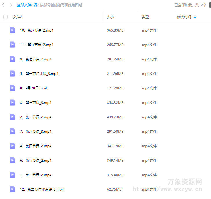 猫叔零基础速写团练第四期2023【画质还可以只有视频】