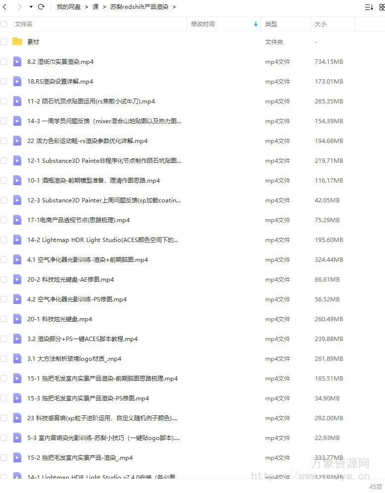 【缺】苏梨redsfhit产品渲染案例电商c4d教程2022年【画质高清有部分素材】