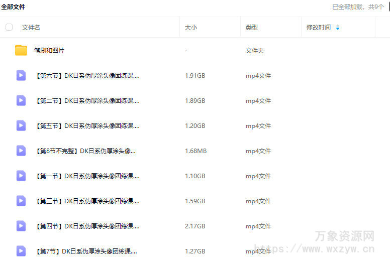 莫那DK日系伪厚涂头像团练课2024【画质高清有笔刷】