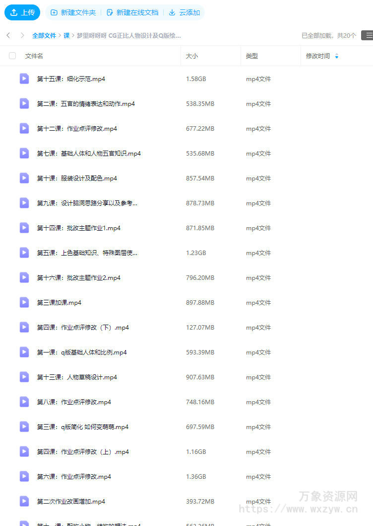 梦里呀呀呀CG正比人物设计及Q版绘画系统课2024【画质高清只有视频】