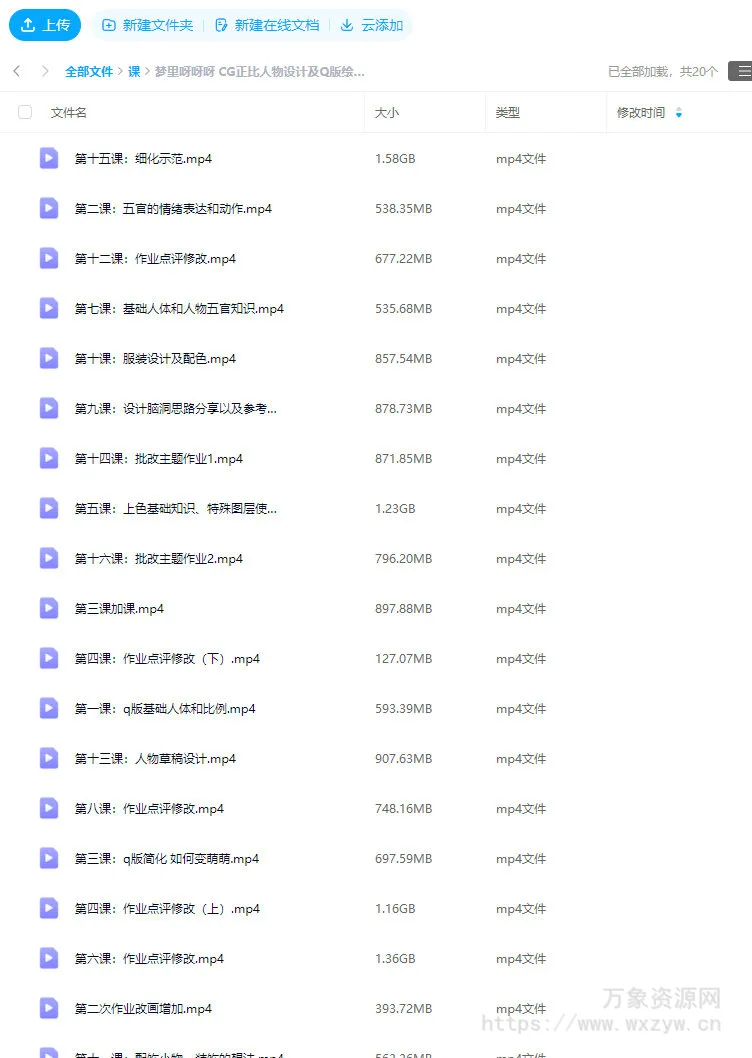 梦里呀呀呀CG正比人物设计及Q版绘画系统课2024【画质高清只有视频】