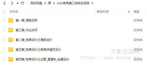 solo电商美工综合实战班2022【画质高清只有视频】