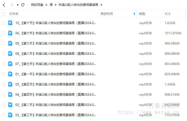 林枭Q版人物与创意场景插画2024【画质高清只有视频】