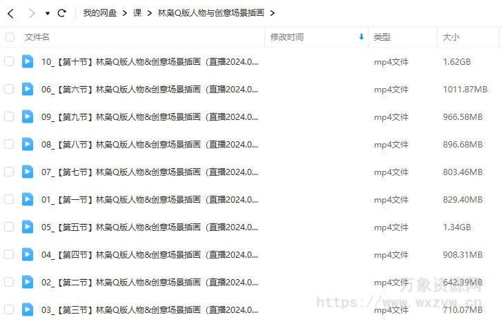 林枭Q版人物与创意场景插画2024【画质高清只有视频】