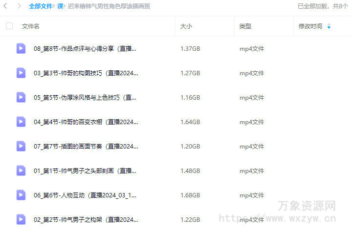 画鸽就位迟来椿帅气男性角色厚涂插画班2024【画质高清只有视频】