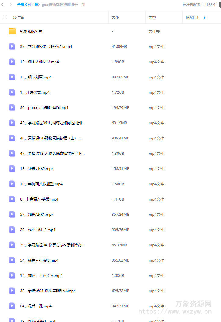 gua老师基础特训班第11期2023年12月结课【画质高清有笔刷】