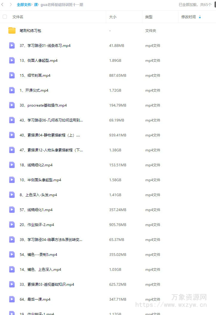 gua老师基础特训班第11期2023年12月结课【画质高清有笔刷】