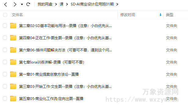 巧匠SD·AI商业设计应用班01期2023年AIGC课程【画质高清只有视频】