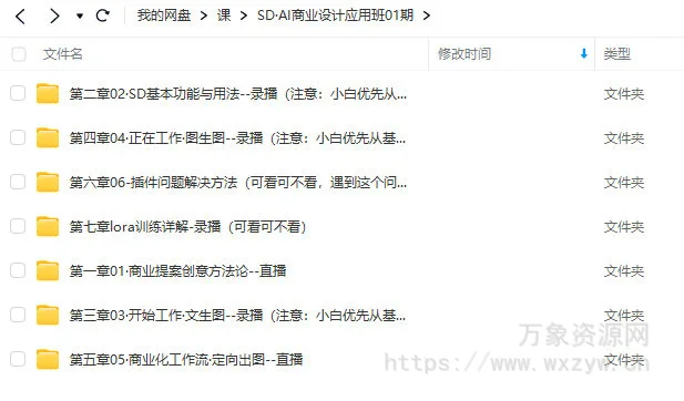 巧匠SD·AI商业设计应用班01期2023年AIGC课程【画质高清只有视频】