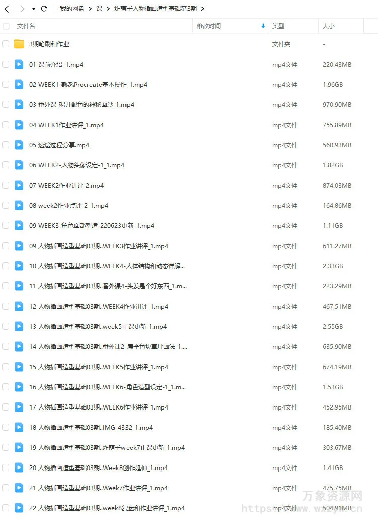 炸萌子人物插画造型基础第3期【画质不错有笔刷和素材】