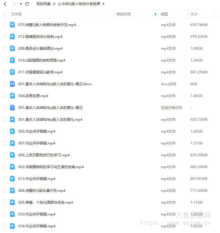 山卡峠Q版人物设计系统课2023【画质高清只有视频】