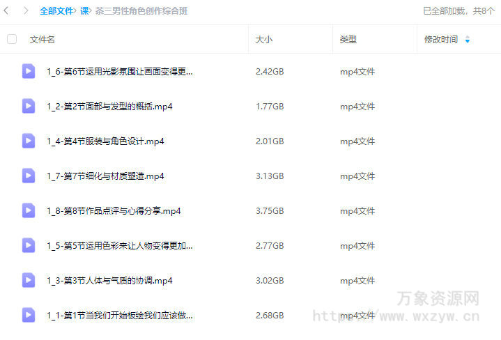 画鸽就位茶三男性角色创作综合班2024【画质高清只有视频】