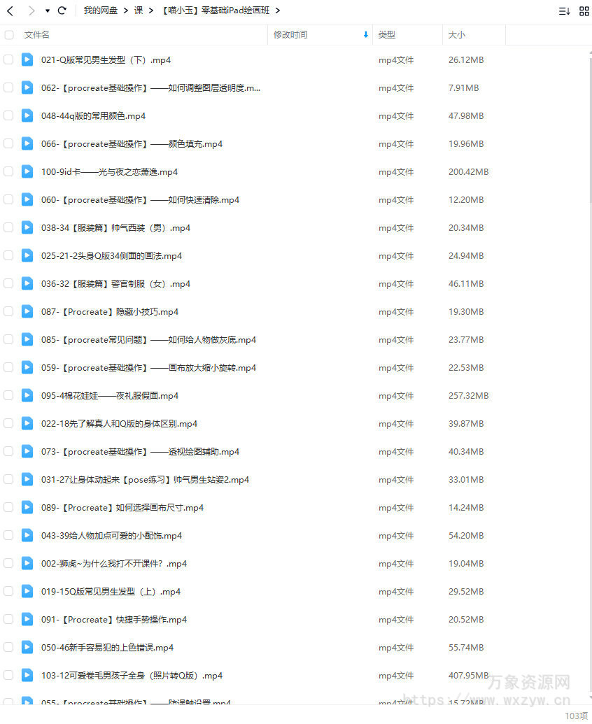 喵小玉零基础iPad绘画班2023年【画质高清只有视频】