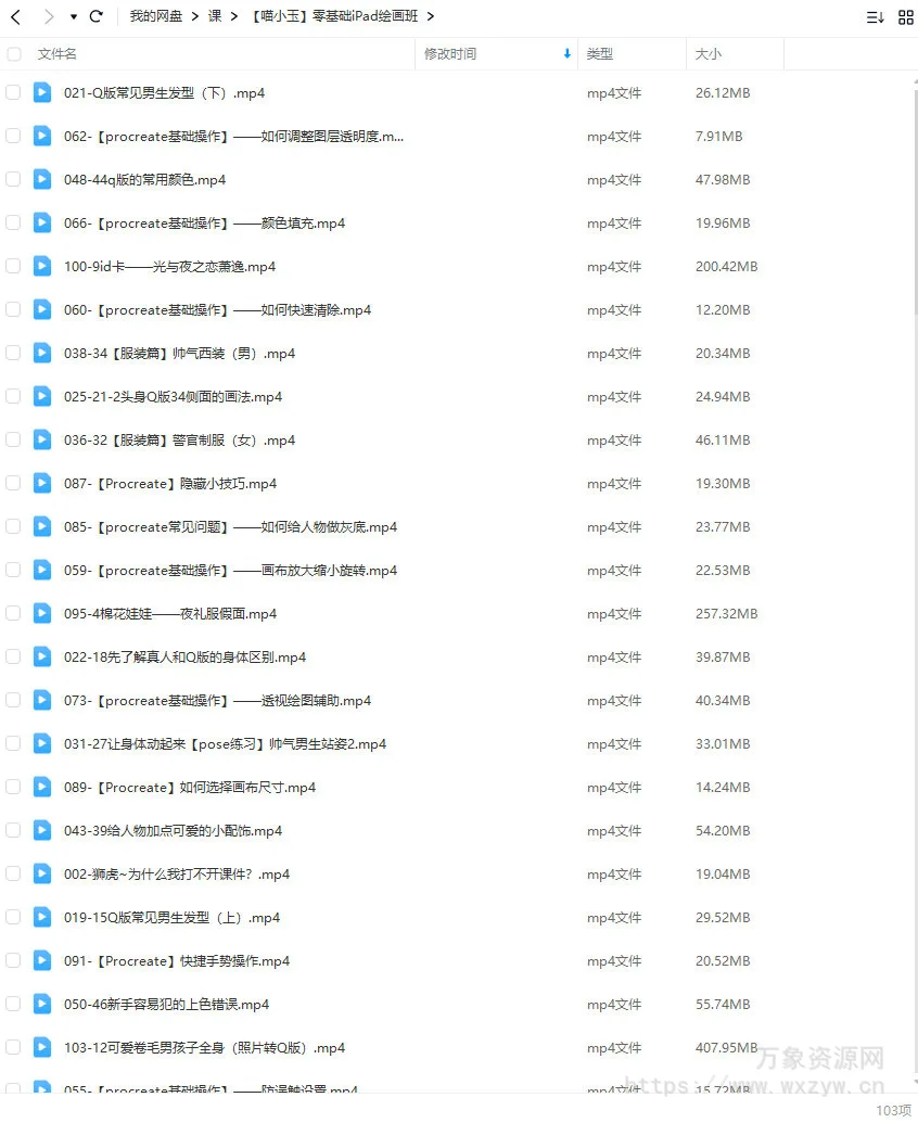 喵小玉零基础iPad绘画班2023年【画质高清只有视频】