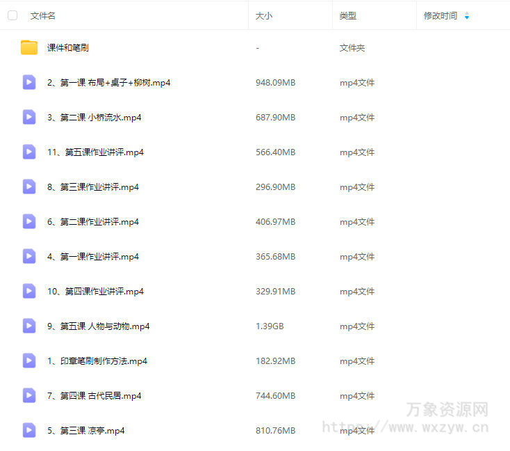 钟小朋友春季水墨小场景2024【画质普通有笔刷和课件】