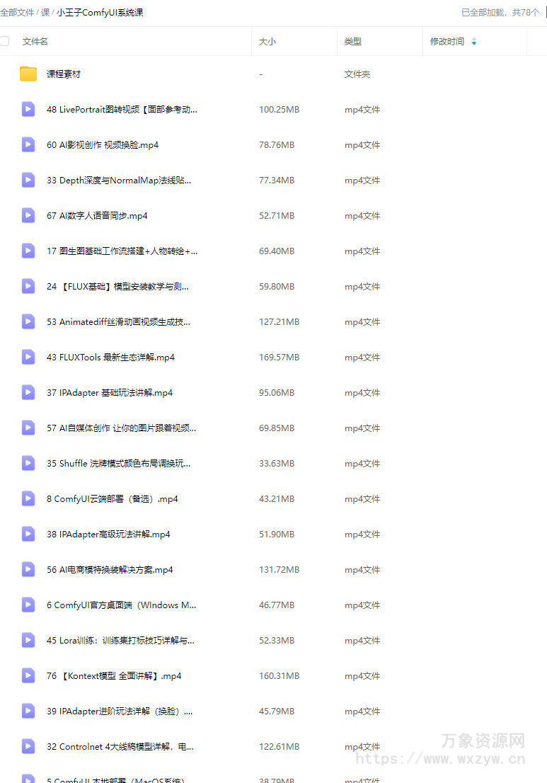 【更新】小王子comfyui系统课2025年1月结课【画质超清有大部分素材】