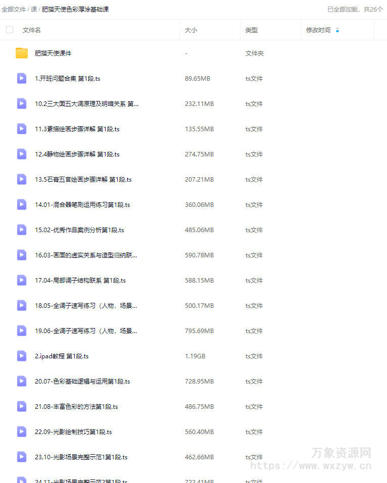 肥猫天使色彩厚涂基础课2024【画质还可以有课件笔刷】