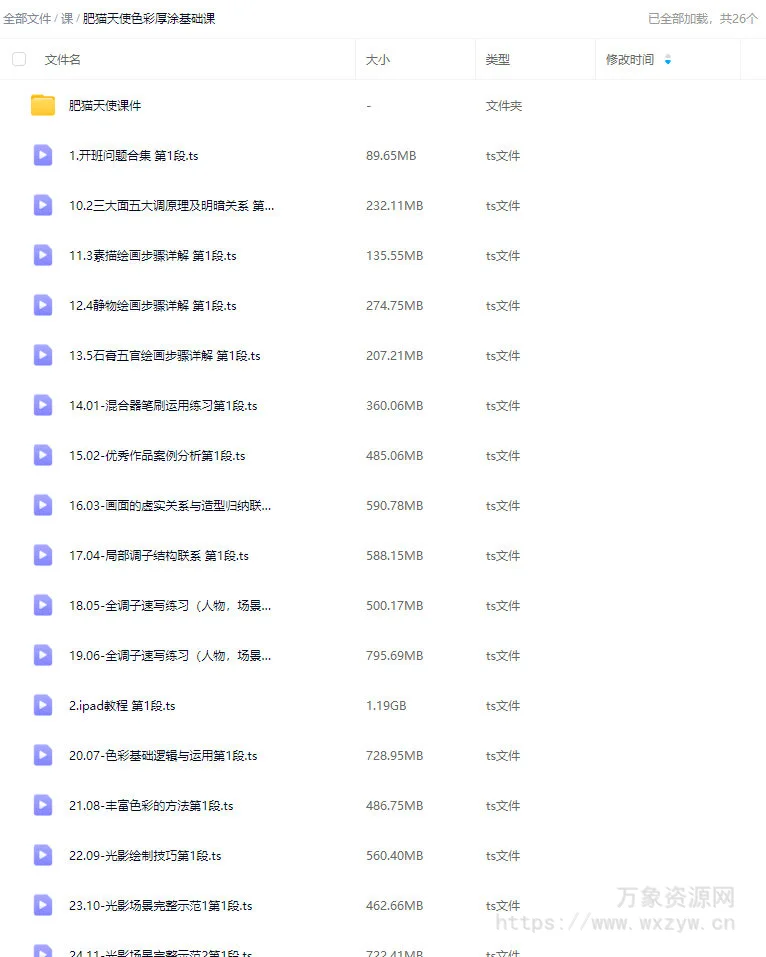 肥猫天使色彩厚涂基础课2024【画质还可以有课件笔刷】