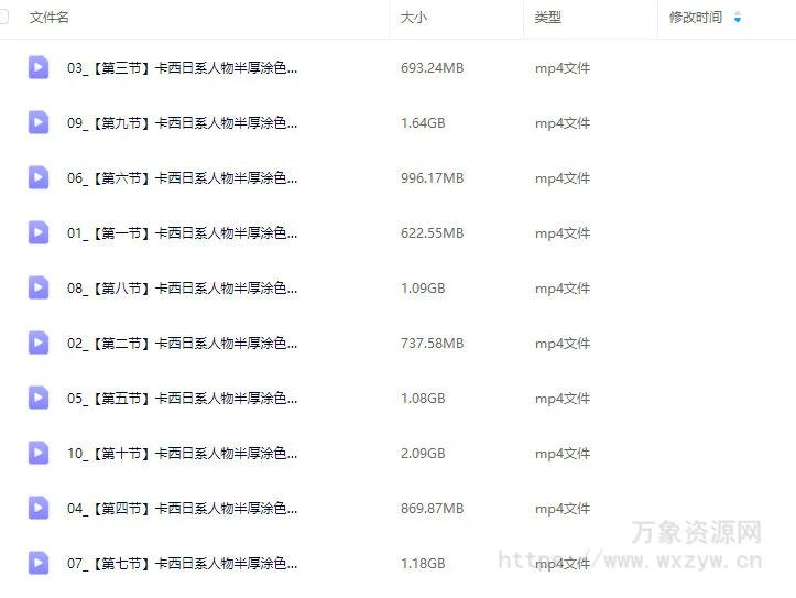 卡西日系人物半厚涂色彩插画第1期【画质高清只有视频】