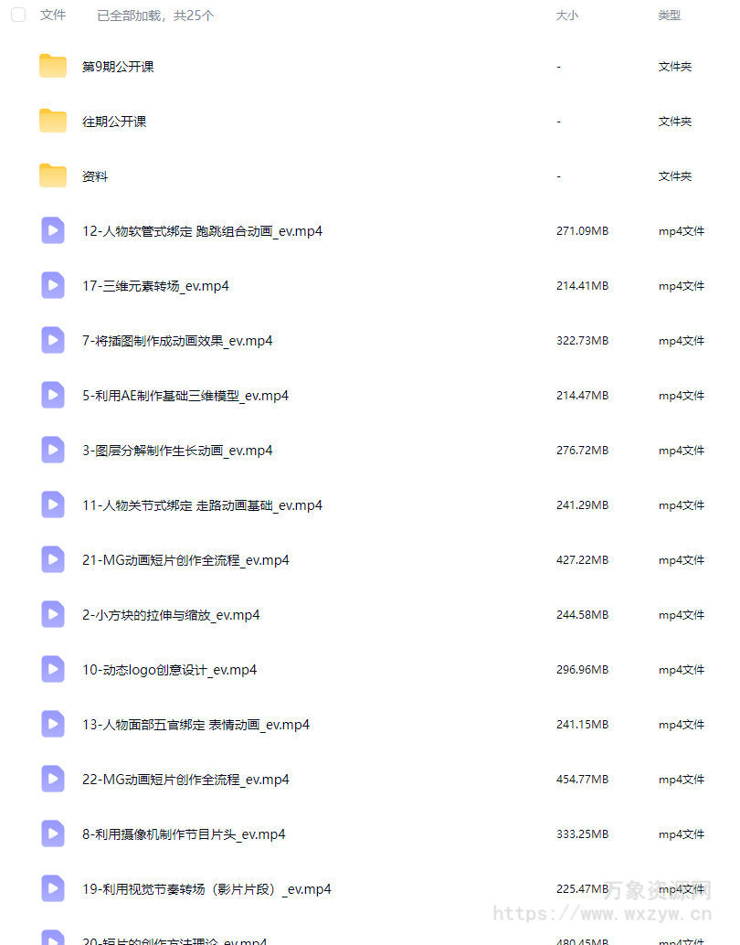 魏编AE-MG动画第9期2024【画质高清有大部分素材】