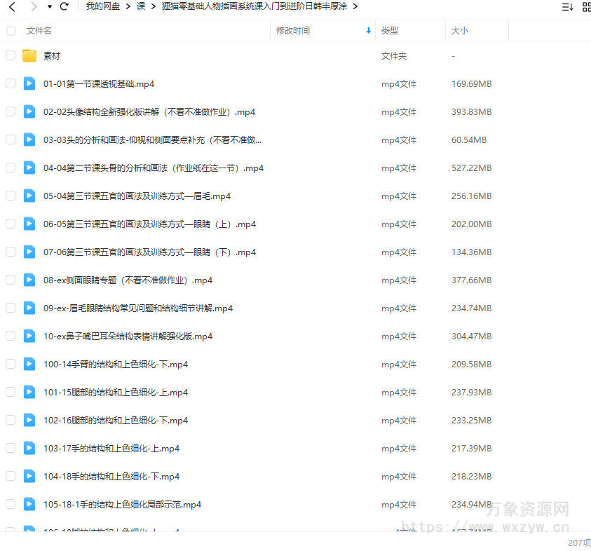 狸猫零基础人物插画系统课入门到进阶日韩半厚涂【画质高清有素材无笔刷】