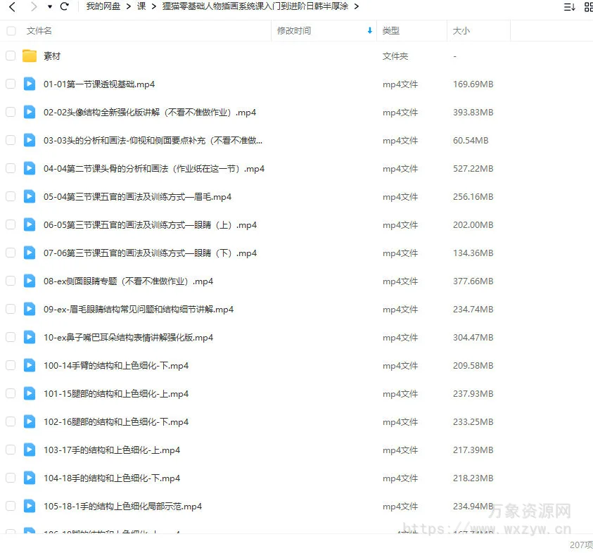 狸猫零基础人物插画系统课入门到进阶日韩半厚涂【画质高清有素材无笔刷】