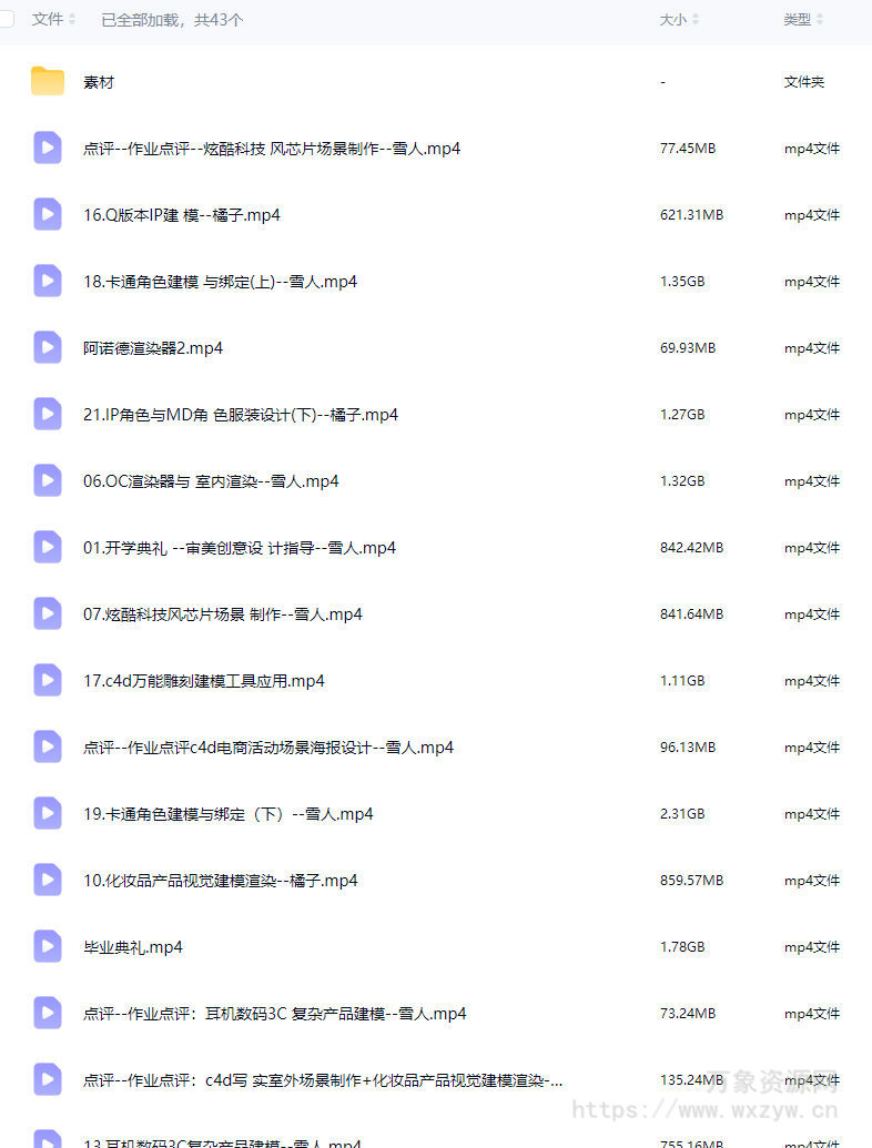 米你课堂第20期C4D高阶全能班【画质高清有素材】