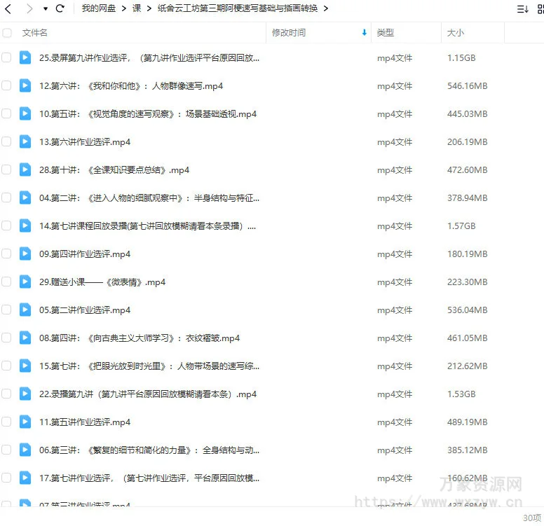 纸舍云工坊第三期阿梗速写基础与插画转换2021年【画质大部分高清只有视频】