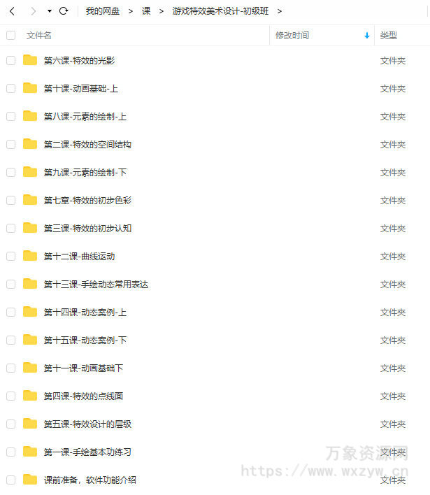 游戏特效美术设计初级班【画质高清只有视频】