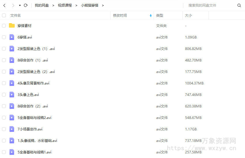 小熊猫水彩插画课穿搭班【画质普通】