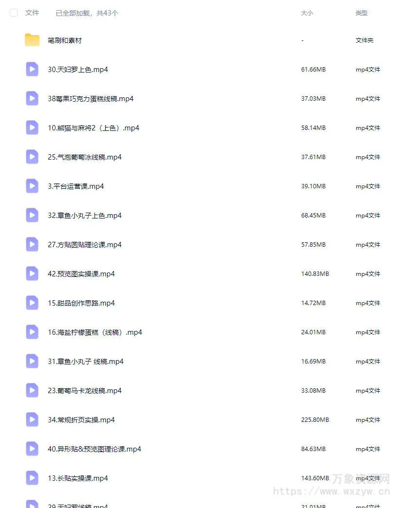 猫以橙IPAD零基础无属性文创课2025【画质高清有笔刷素材】