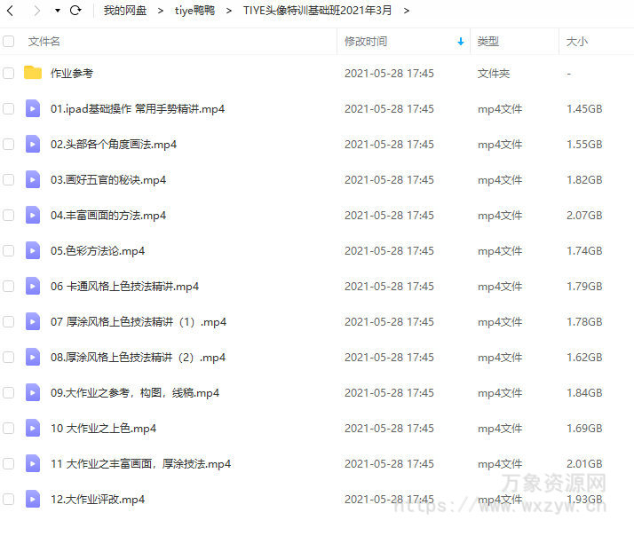 tiye鸭鸭ipad插画课第1期2021年3月已完结【画质高清有笔刷】