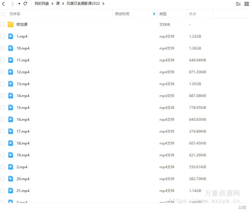 风草日系摄影课2022【画质普通只有视频】