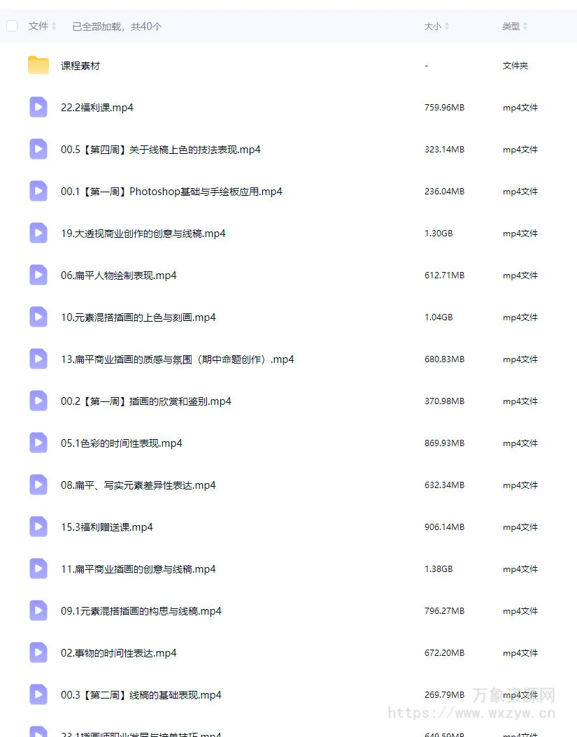 冯渡商业插画实战进阶班【画质高清有素材】