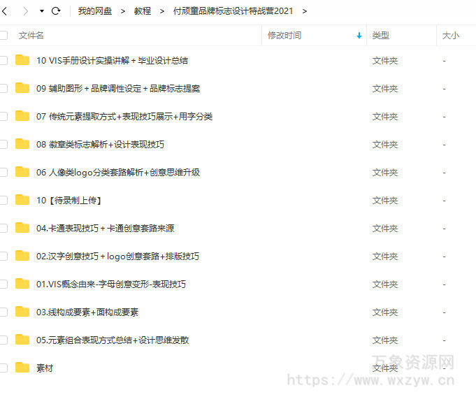 付顽童LOGO品牌标志设计特战营2021年8月【画质高清有素材】