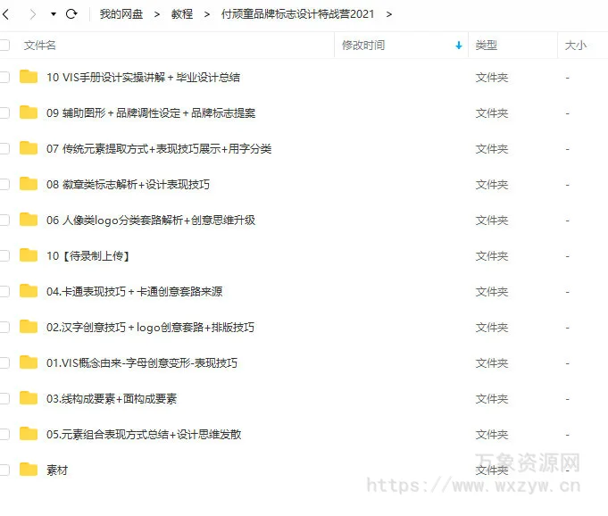 付顽童LOGO品牌标志设计特战营2021年8月【画质高清有素材】