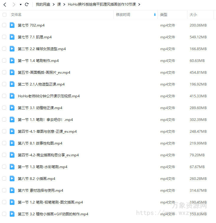 【缺】HoHo猴2023年PS板绘扁平肌理风格插画创作10节课【画质不错只有视频】