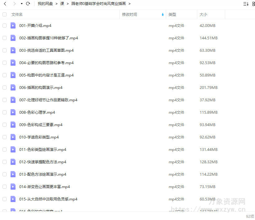 【缺课】园老师0基础学会时尚风商业插画2021年11月【画质高清只有视频】