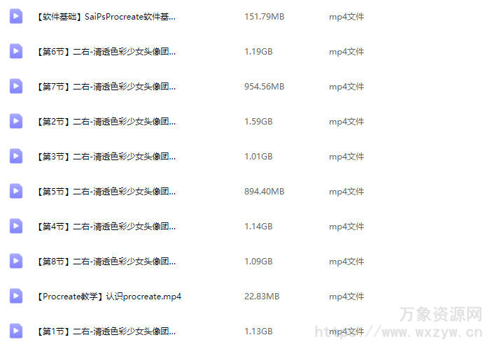 二右清透伪厚涂头像团练2025【画质高清有课件和笔刷】