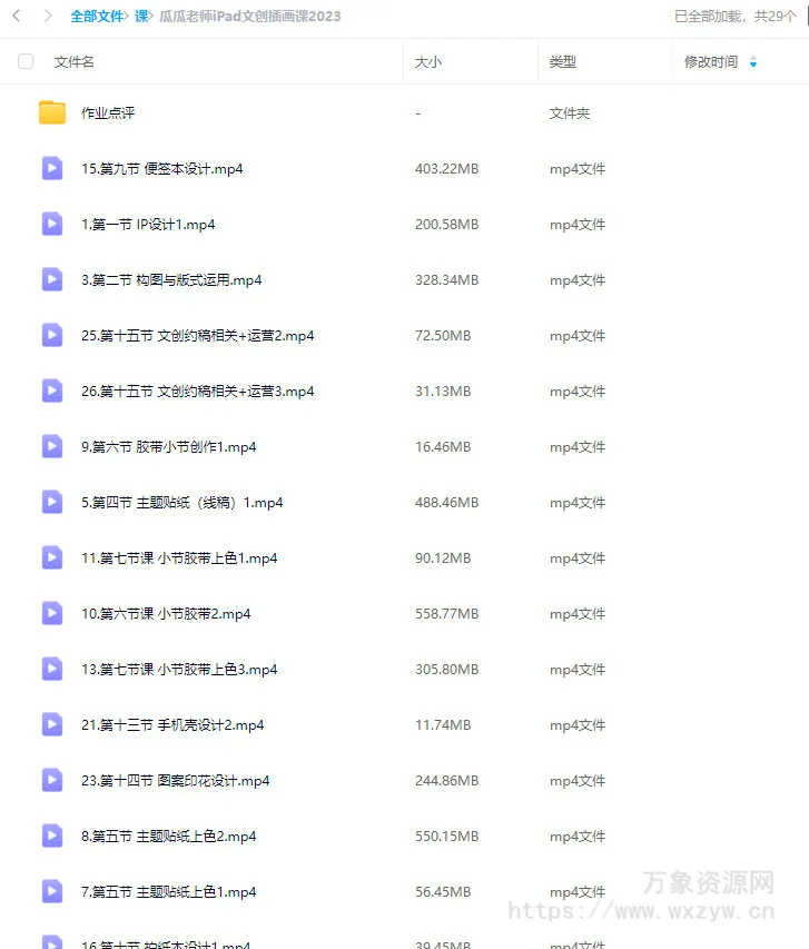 gua吃瓜iPad文创插画课2023【画质还可以只有视频】