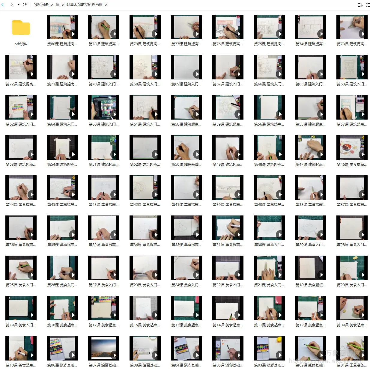 【缺课】阿童木旅行插画系统课2022年钢笔淡彩【画质不错有资料】