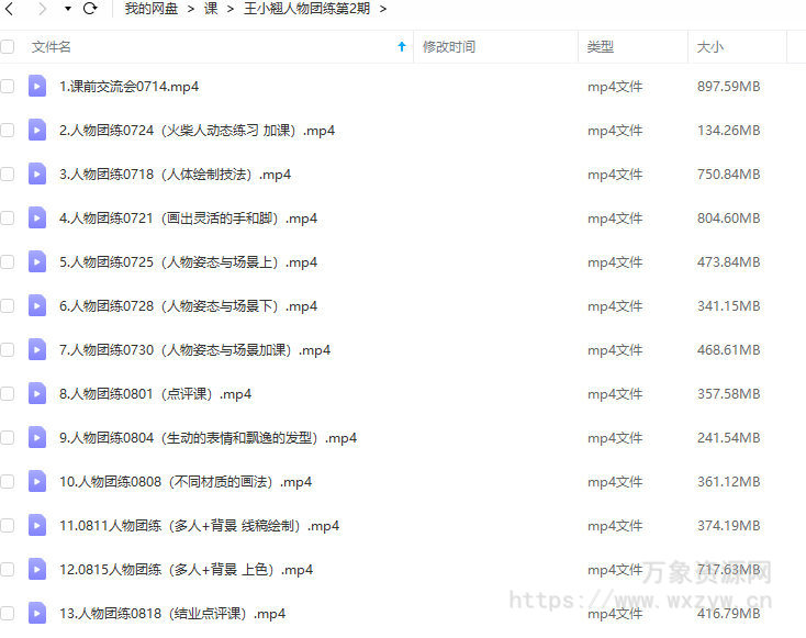 王小翘2022人物团练第2期ipad插画课【画质高清只有视频】