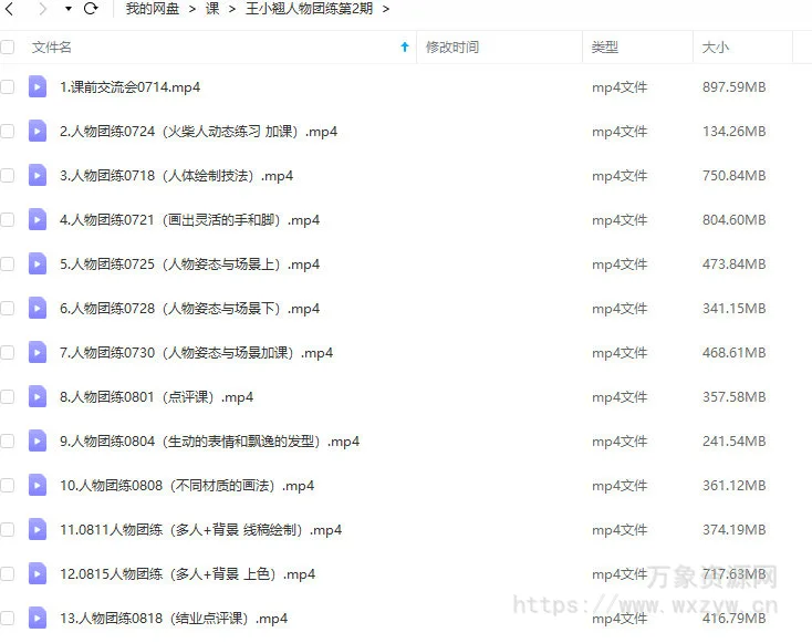 王小翘2022人物团练第2期ipad插画课【画质高清只有视频】