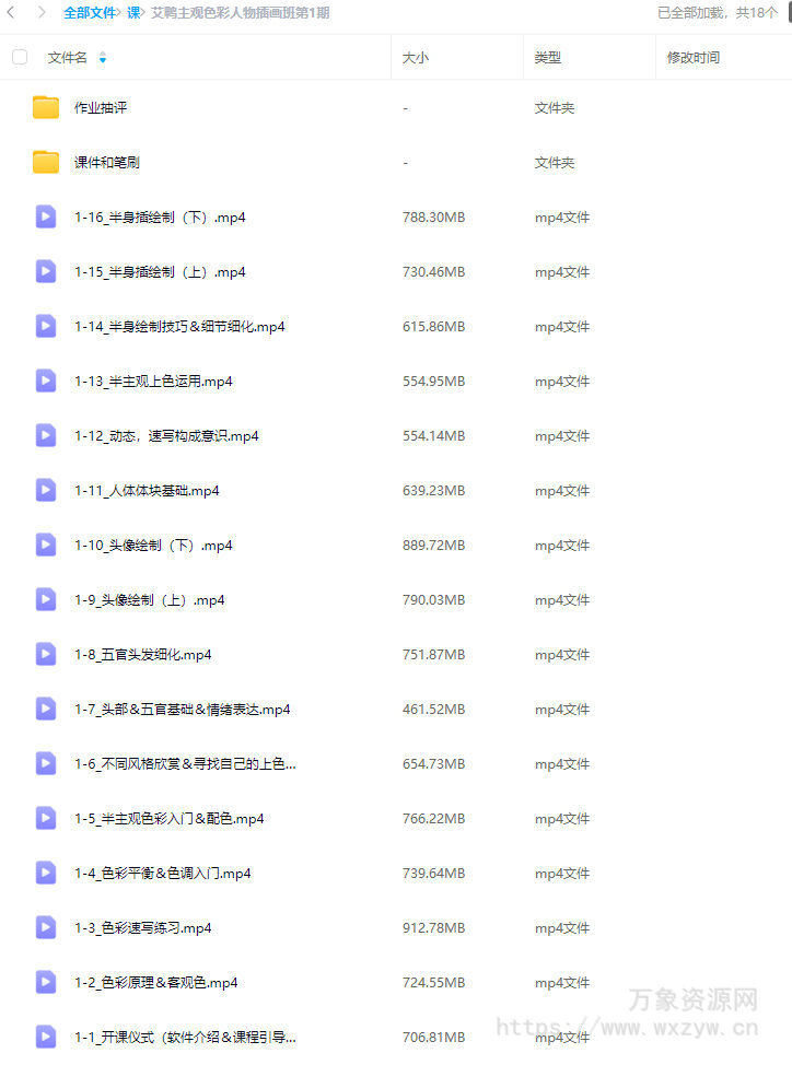 艾鸭主观色彩人物插画班第1期2024年【画质高清有笔刷和素材】