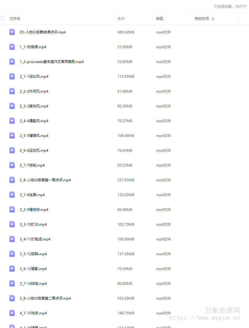三文速写训练营人物专题2024【画质不错只有视频】