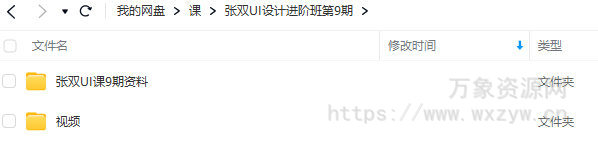 张双第9期UI设计进阶班2022年【画质高清有大部分素材】